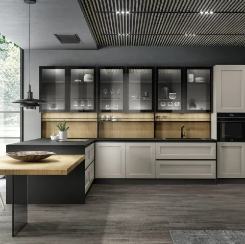 Cucina Moderna Meg 02 con penisola di Arredo3