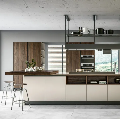 Cucina Moderna Round 01 con isola di Arredo3